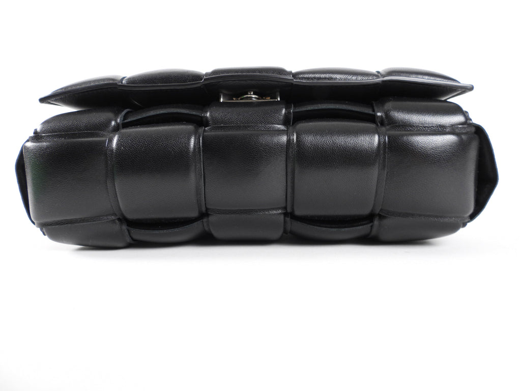 Bottega Veneta Black Padded Casette Crossbody Bag