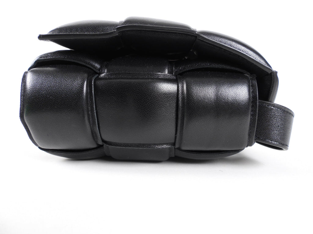Bottega Veneta Black Padded Casette Crossbody Bag