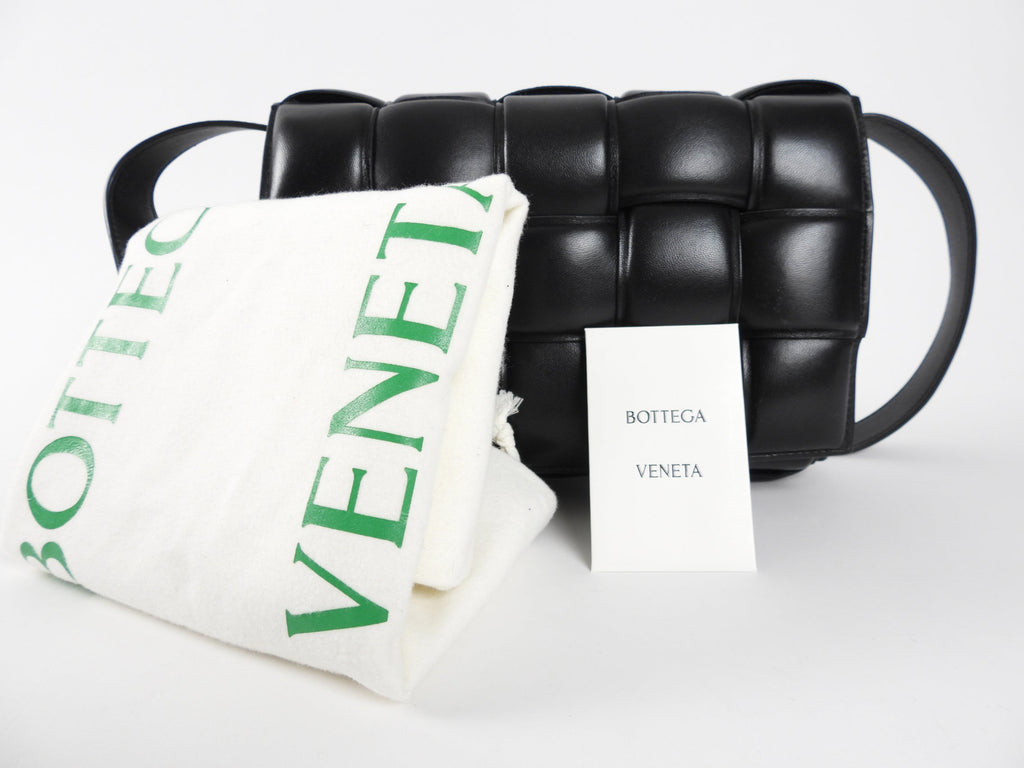 Bottega Veneta Black Padded Casette Crossbody Bag