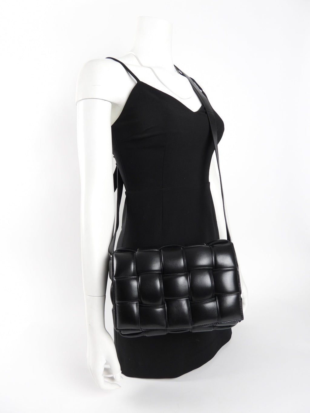 Bottega Veneta Black Padded Casette Crossbody Bag