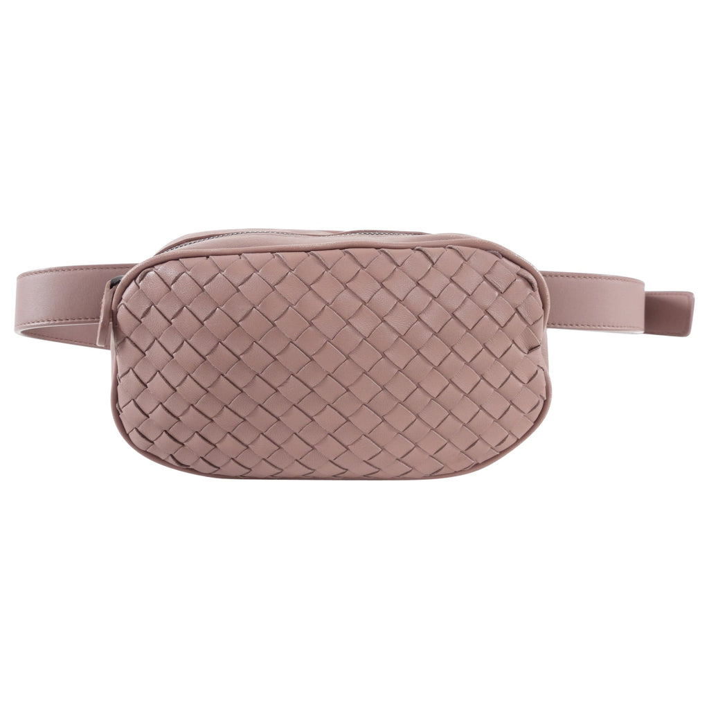 Bottega Veneta Mauve Intrecciato Leather Belt Bag