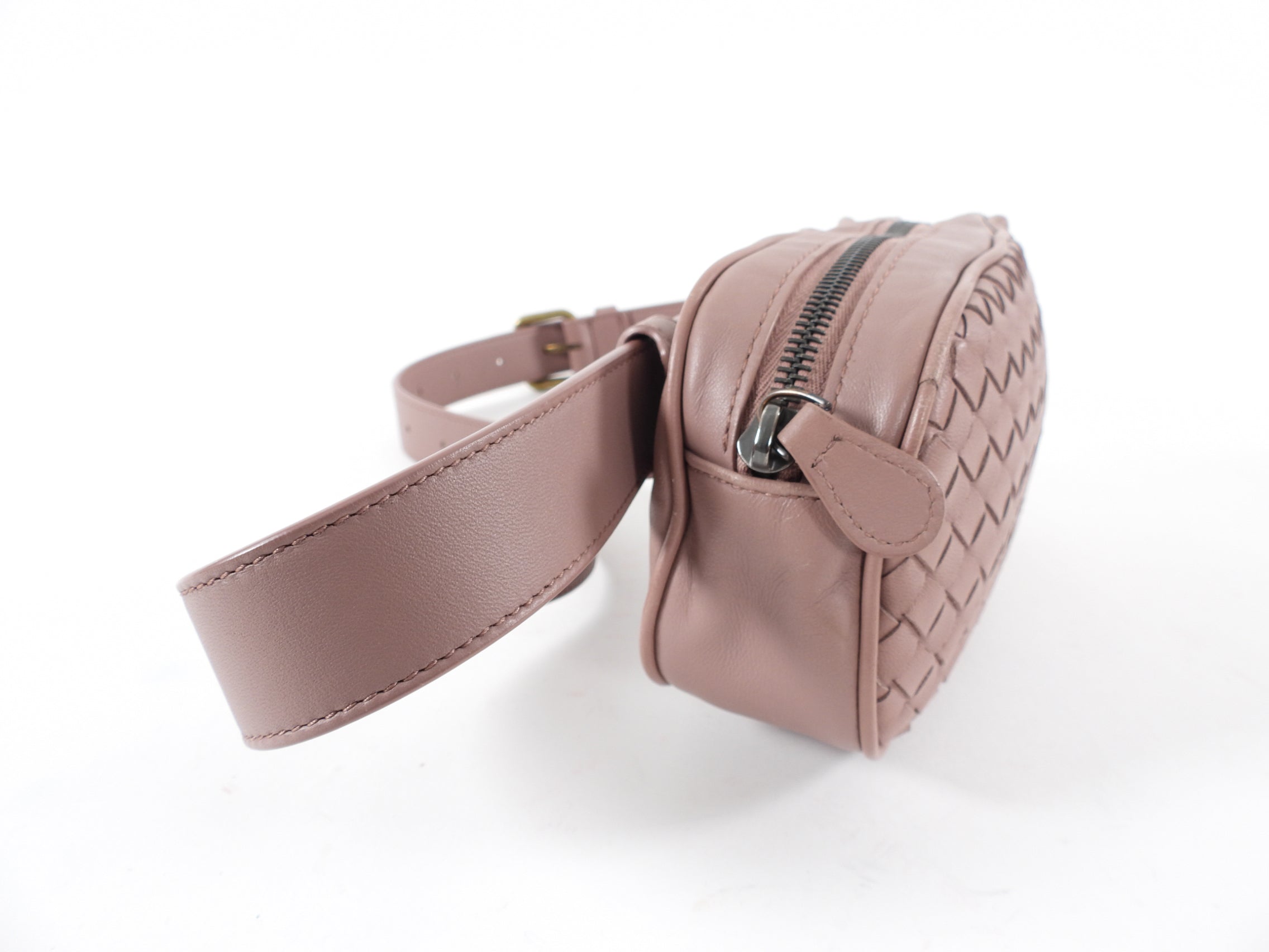 Bottega Veneta Mauve Intrecciato Leather Belt Bag