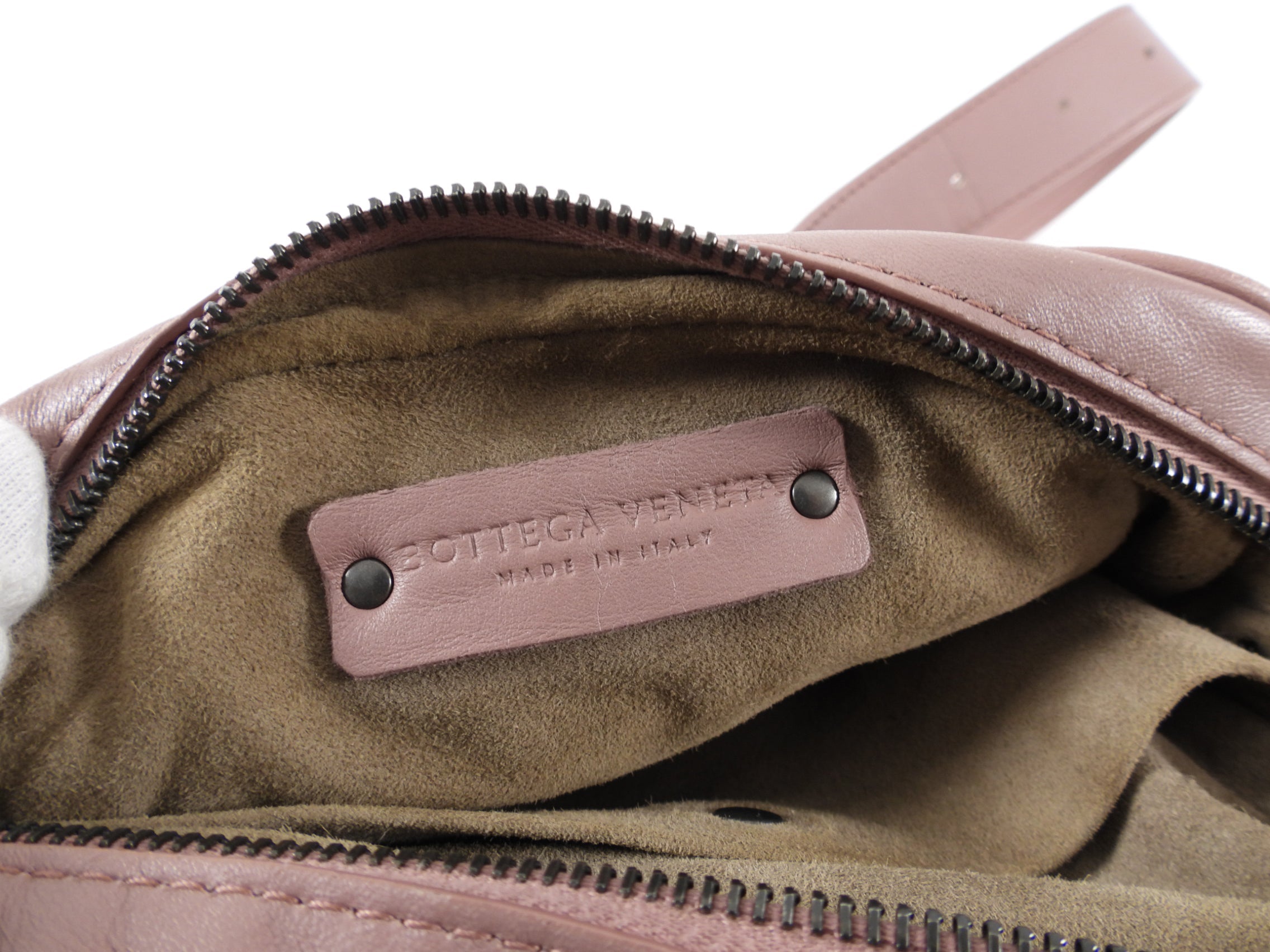Bottega Veneta Mauve Intrecciato Leather Belt Bag