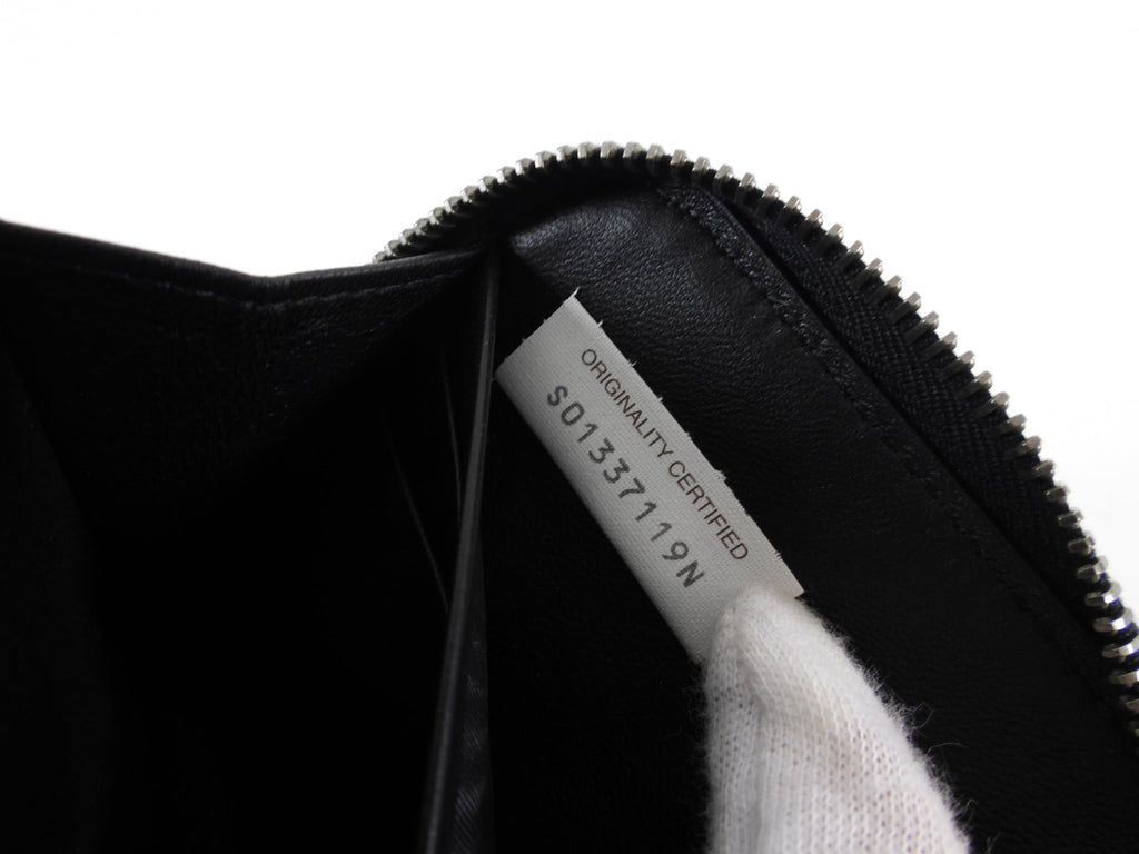 Bottega Veneta Black Intrecciato Leather Zippy Wallet