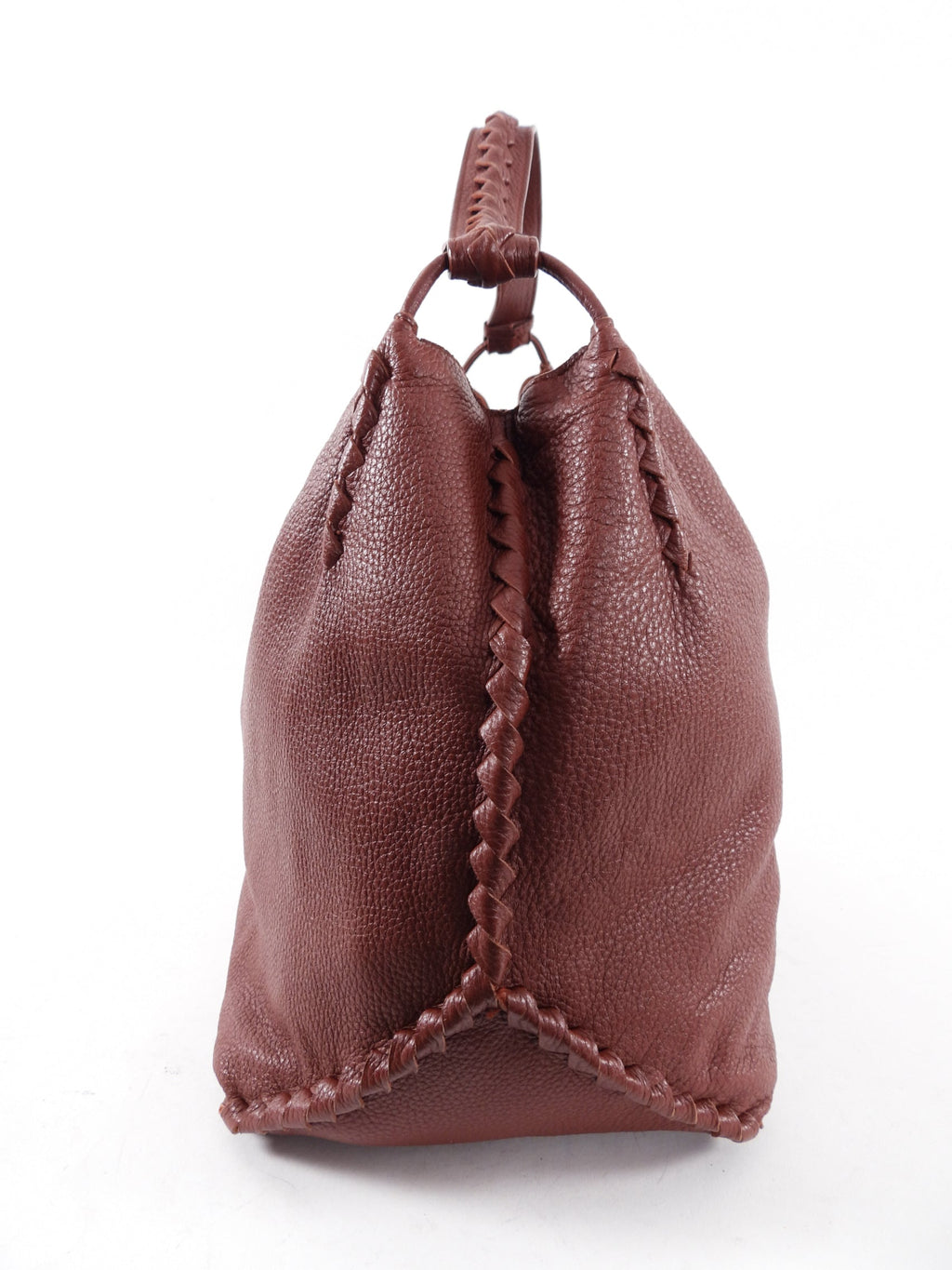 Bottega Veneta Burgundy Whipstitched Large Tote Bag