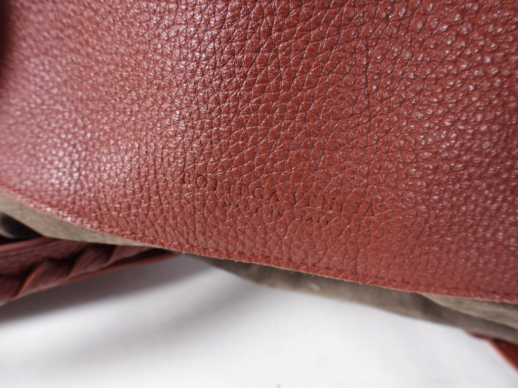 Bottega Veneta Burgundy Whipstitched Large Tote Bag