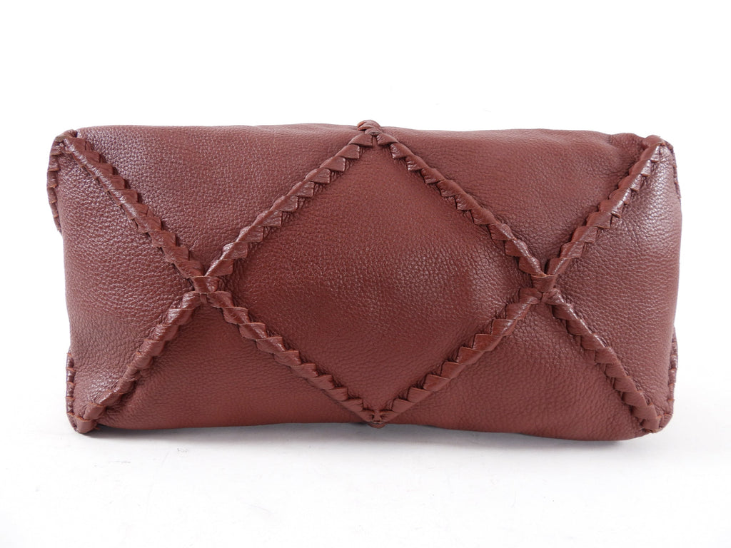 Bottega Veneta Burgundy Whipstitched Large Tote Bag