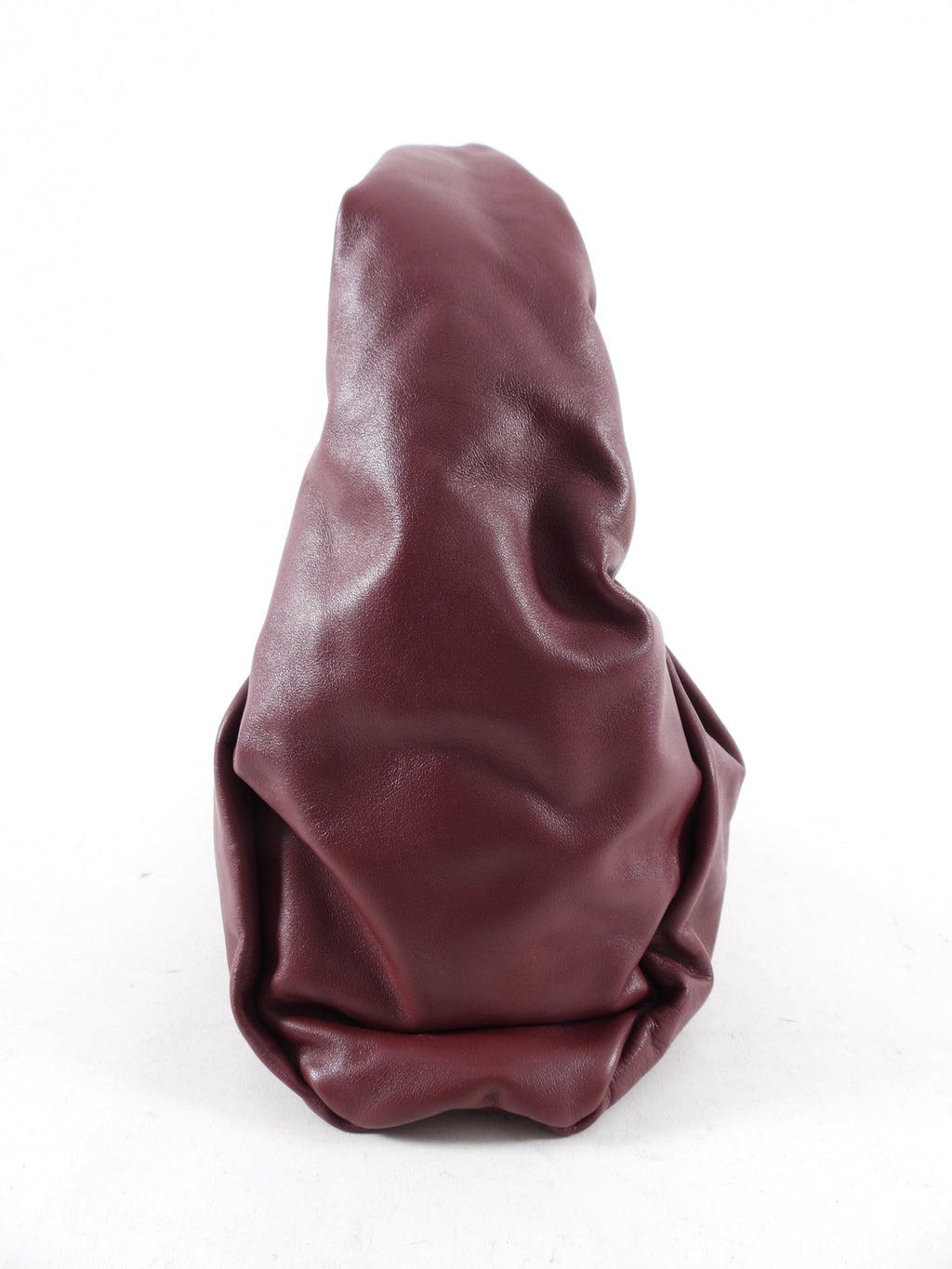 Bottega Veneta Burgundy Pleat Leather Shoulder Pouch Bag