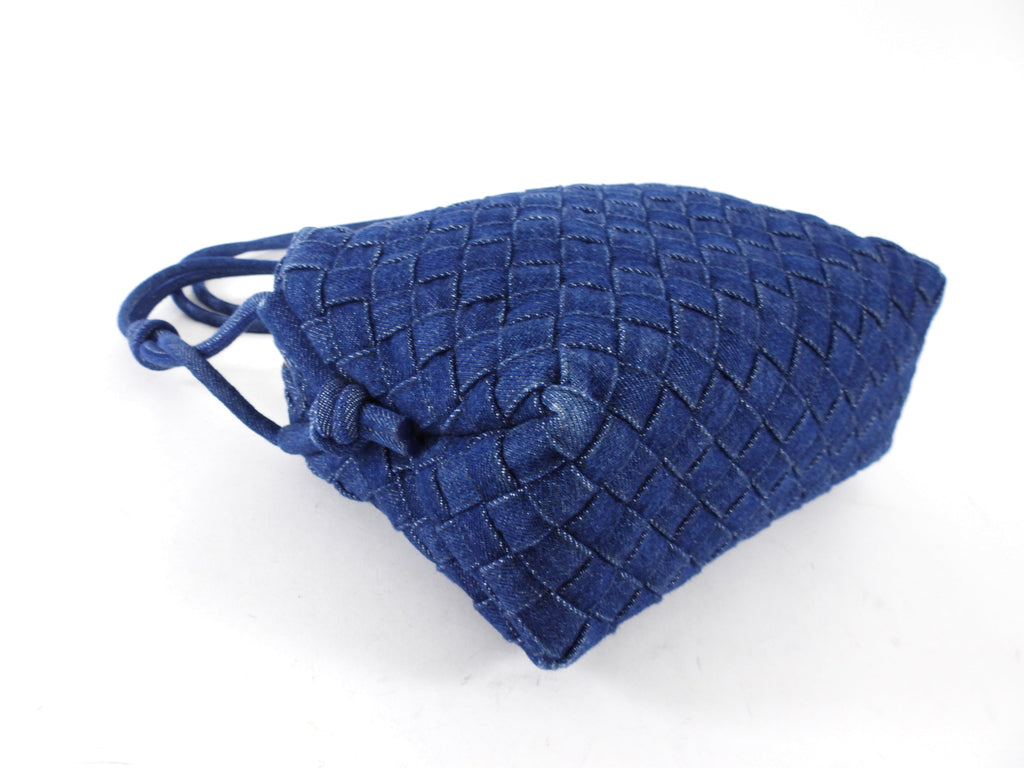 Bottega Veneta Small Denim Intrecciato Loop Crossbody Bag