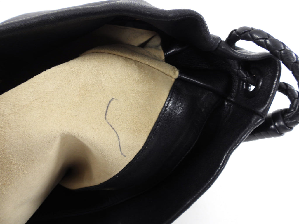 Bottega Veneta Large Black and Brown Woven Leather Hobo Bag