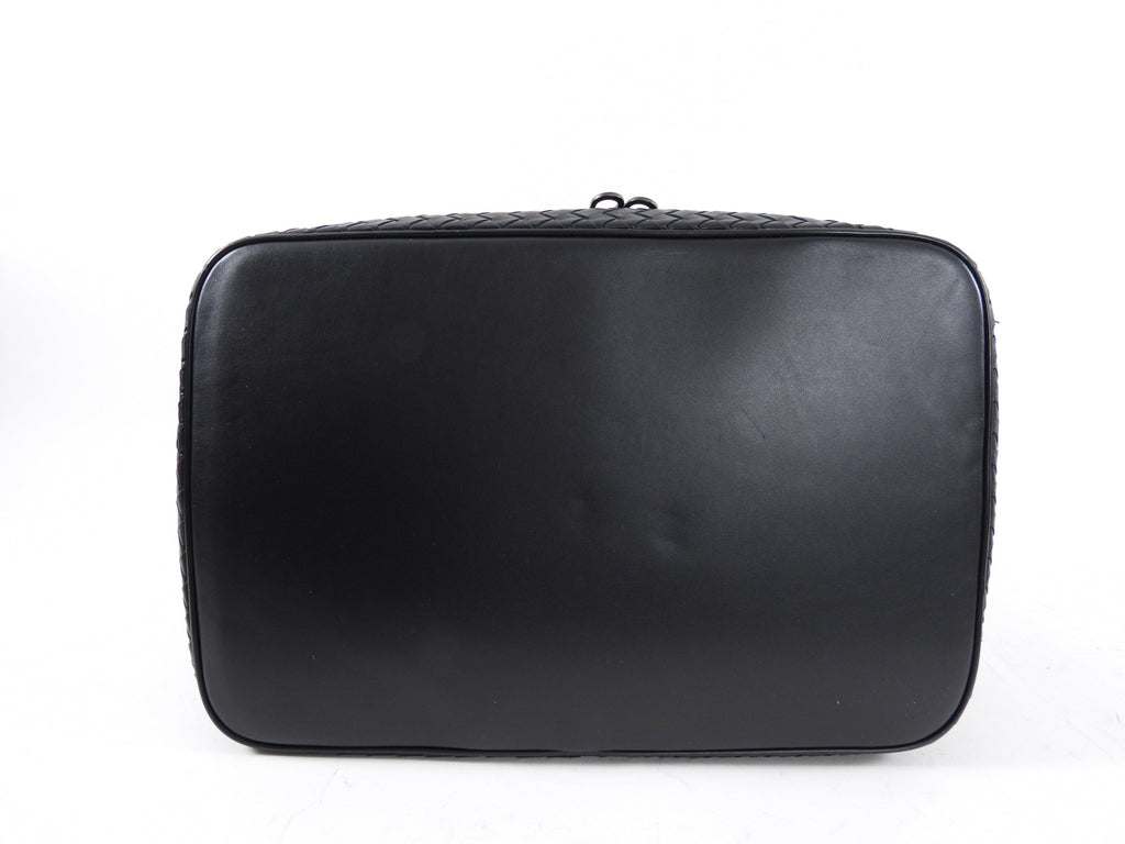 Bottega Veneta Black Leather XL Travel Hobo Bag