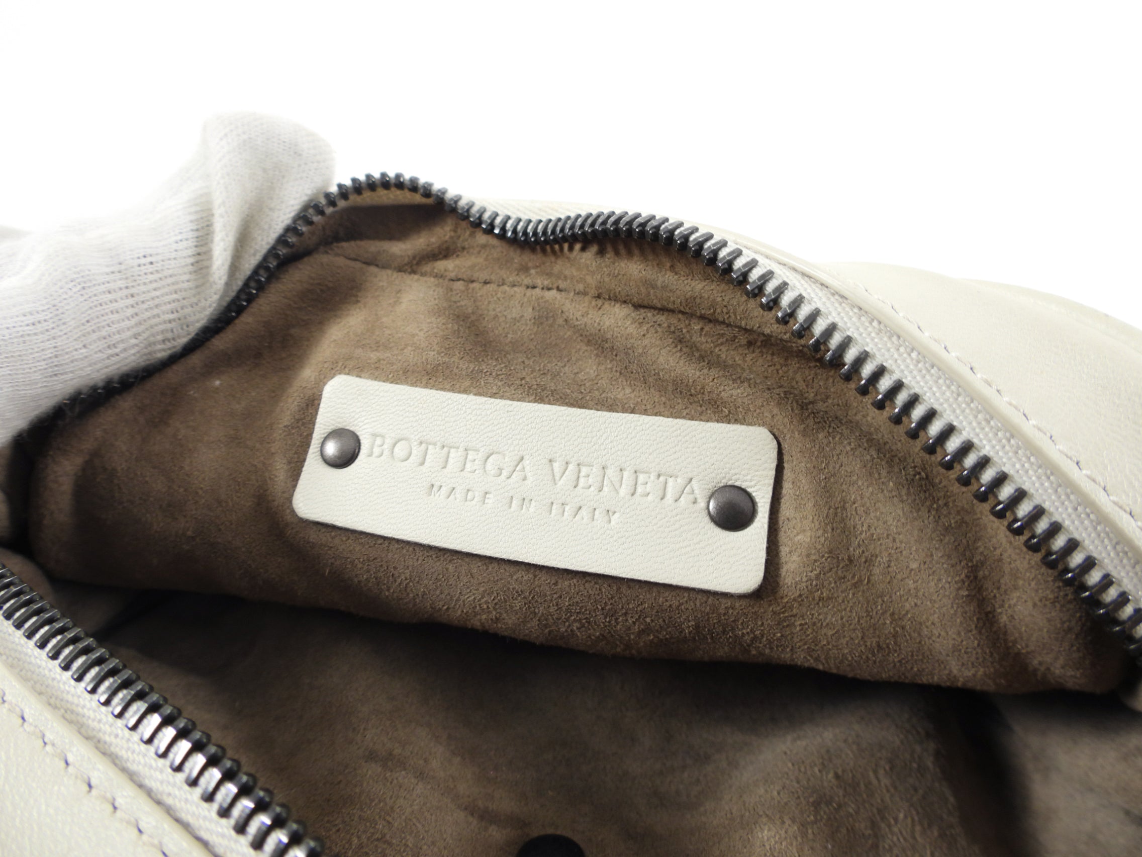 Bottega Veneta Intrecciato Leather Ivory Belt Bag