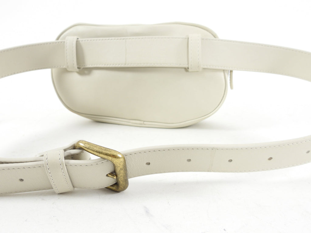 Bottega Veneta Intrecciato Leather Ivory Belt Bag