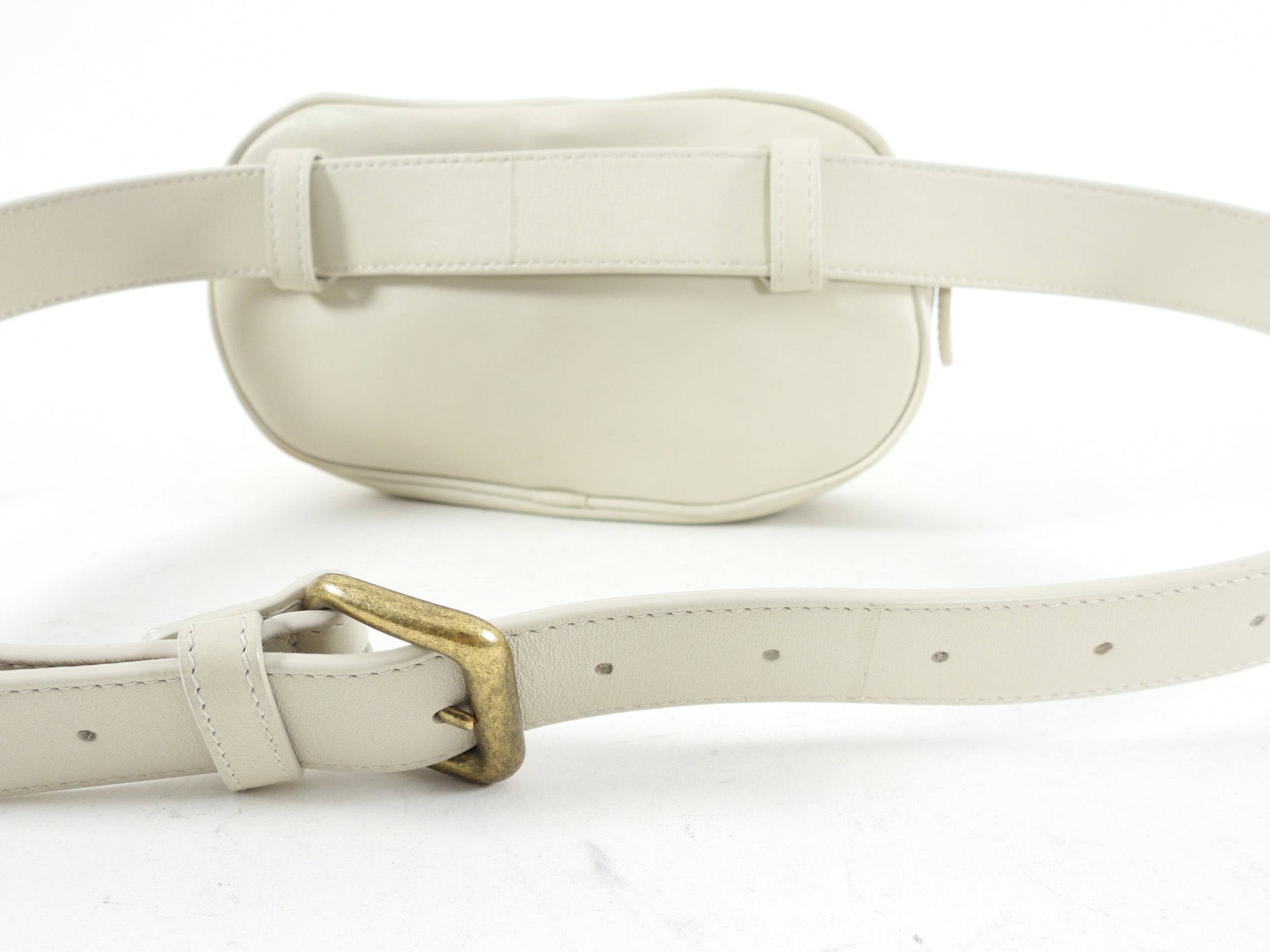 Bottega Veneta Intrecciato Leather Ivory Belt Bag