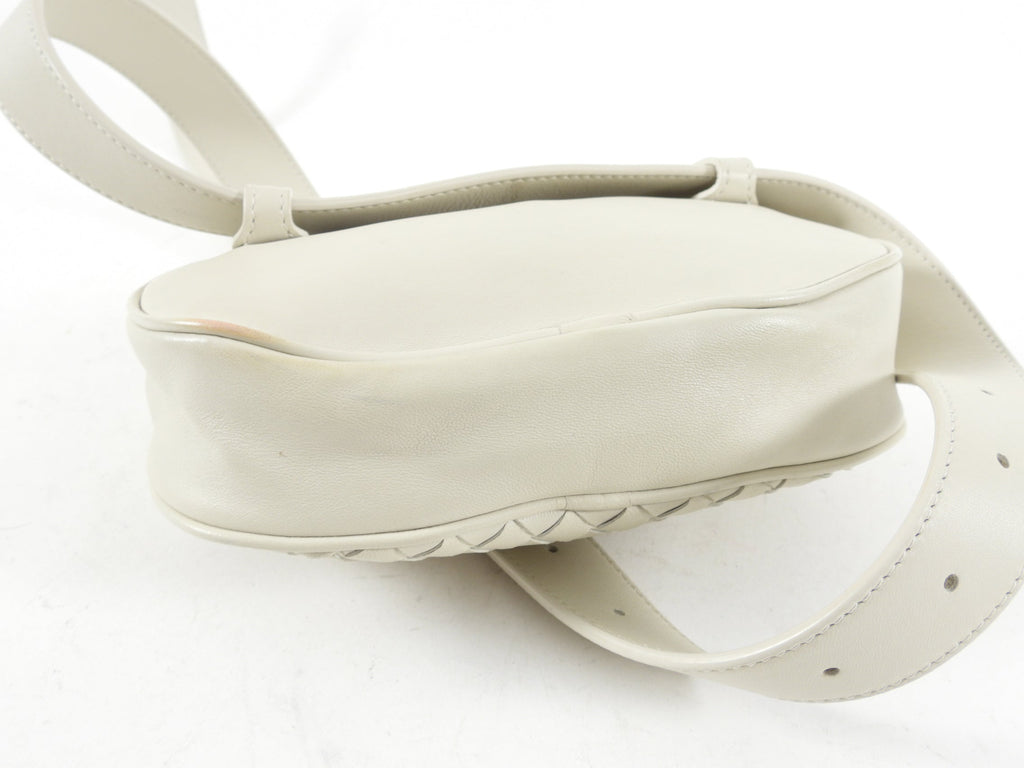 Bottega Veneta Intrecciato Leather Ivory Belt Bag