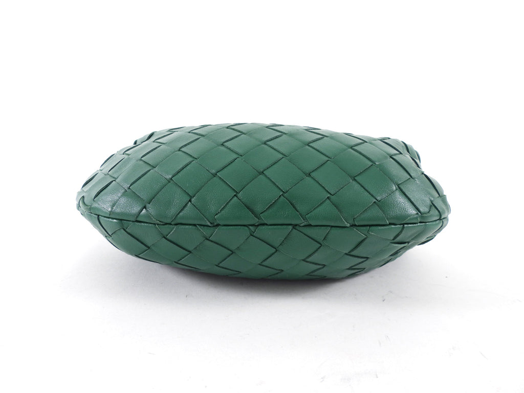 Bottega Veneta Green Intrecciato Leather Mini Jodie Bag