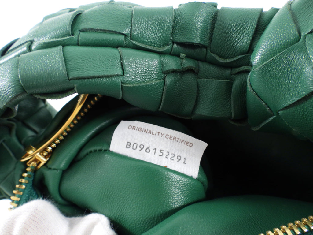Bottega Veneta Green Intrecciato Leather Mini Jodie Bag
