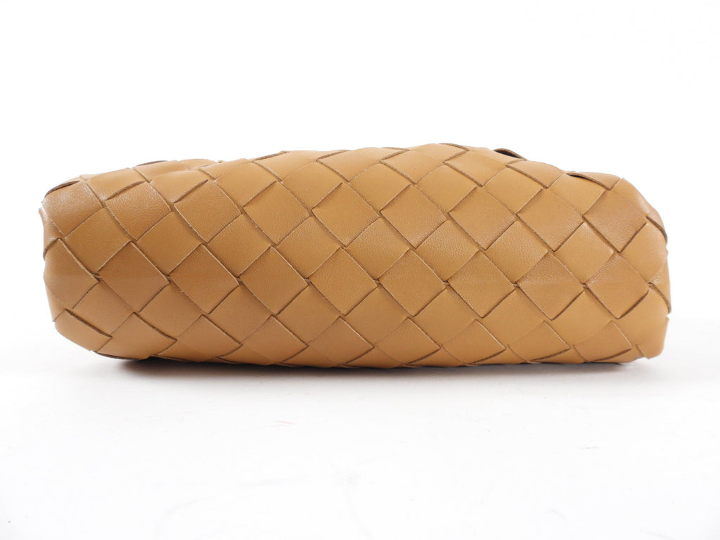 Bottega Veneta Mini Pouch in Caramel Intrecciato Leather