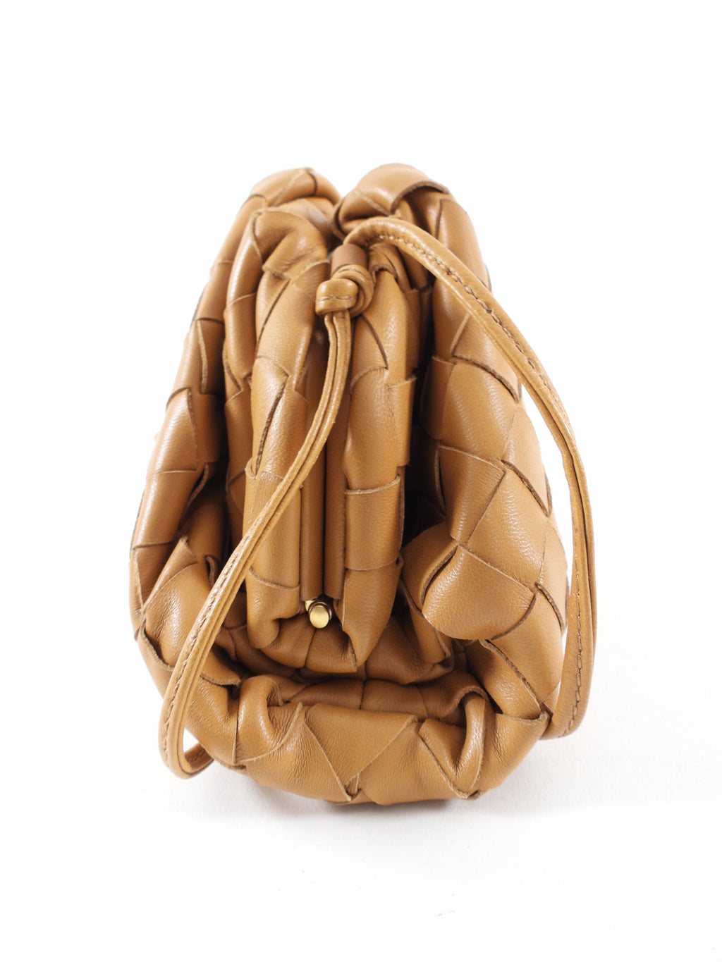 Bottega Veneta Mini Pouch in Caramel Intrecciato Leather