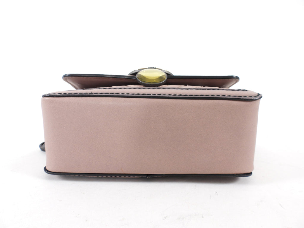 Bottega Veneta Dark Nude Nappa Mirror Clasp Chain Shoulder Bag