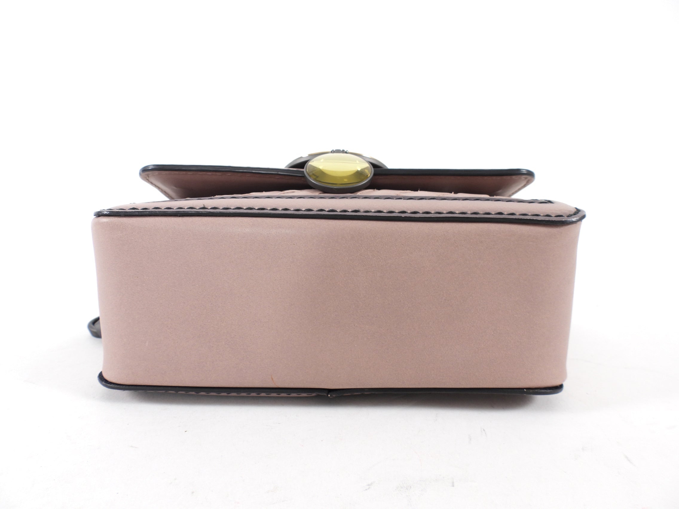 Bottega Veneta Dark Nude Nappa Mirror Clasp Chain Shoulder Bag