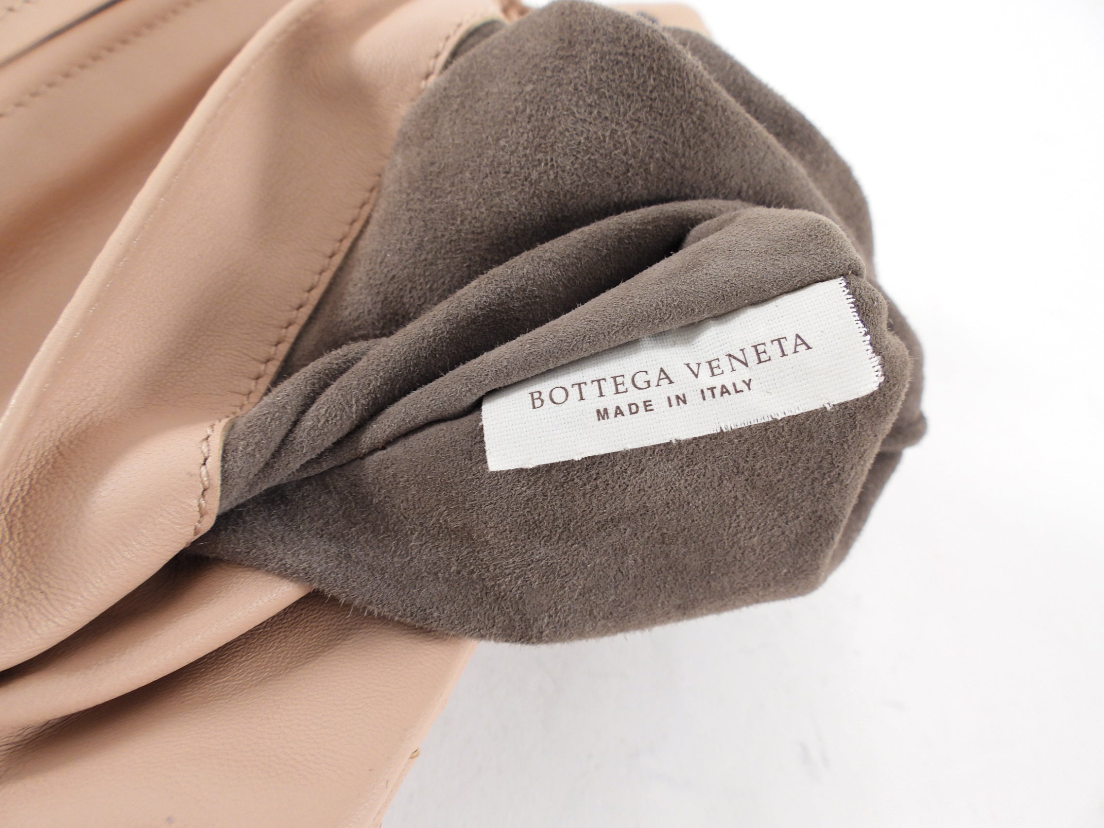 Bottega Veneta Nude Intrecciato Leather Mini Nappa Bag