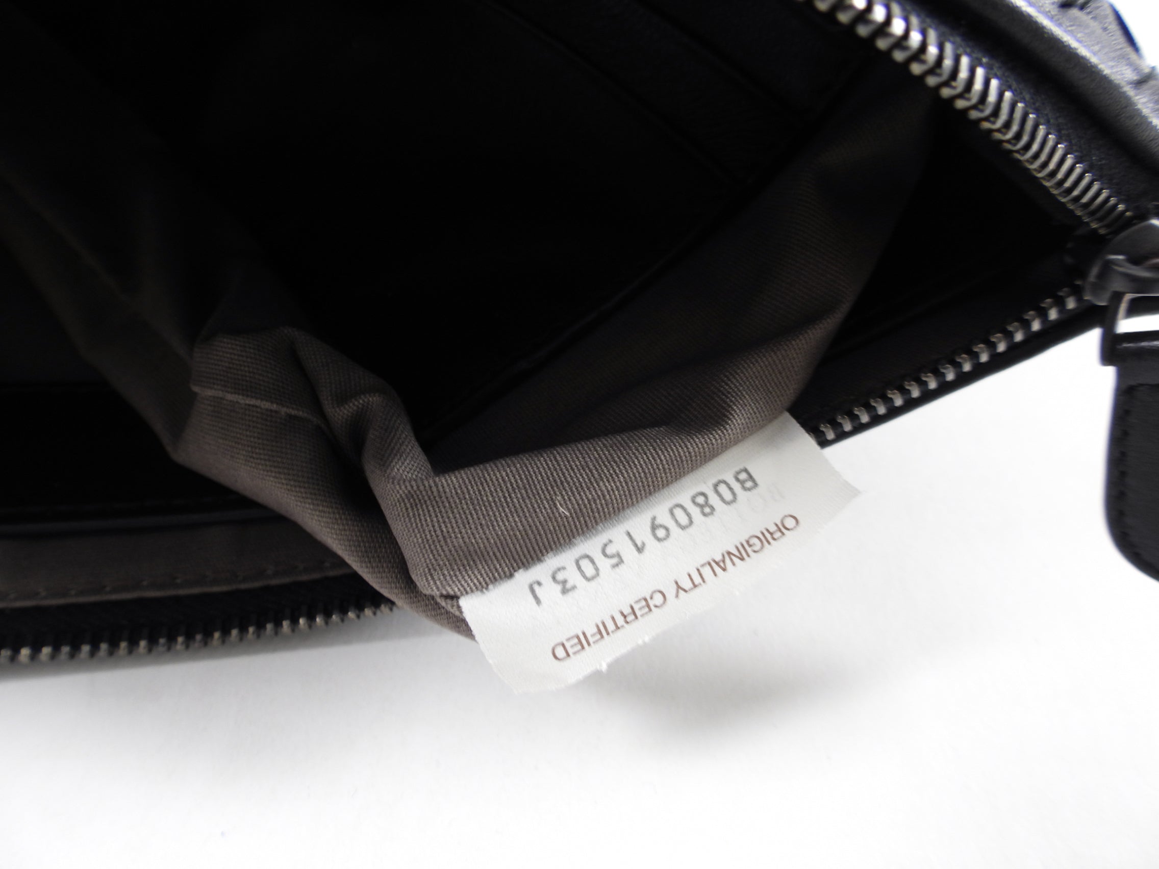 Bottega Veneta Black Intrecciato Leather Small Pouch Clutch