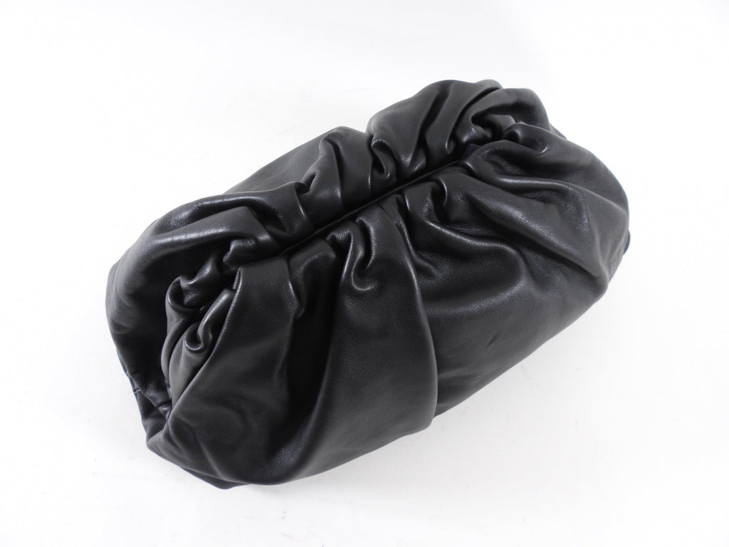 Bottega Veneta The Clutch Pouch Black Leather Bag