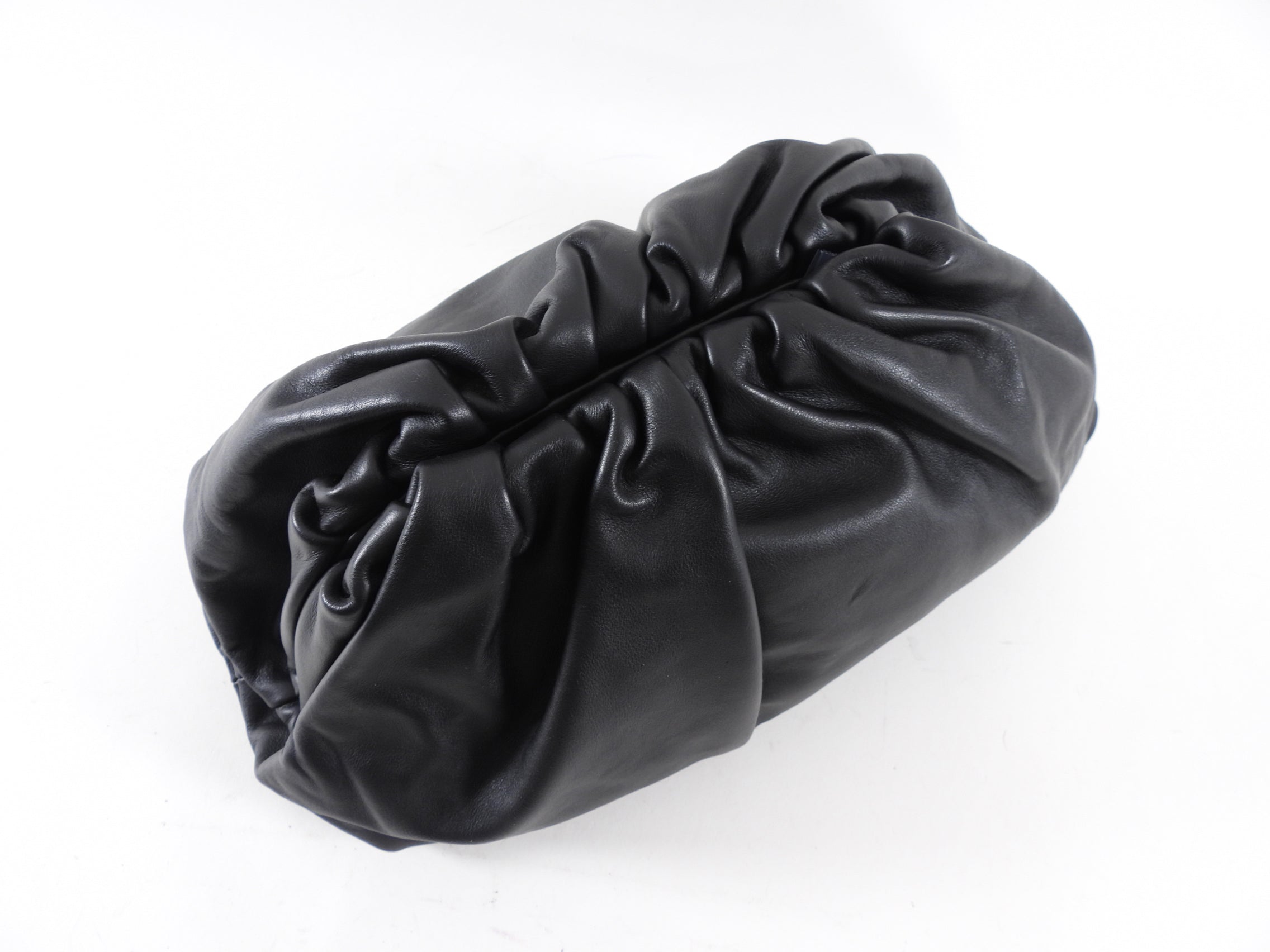 Bottega Veneta The Clutch Pouch Black Leather Bag