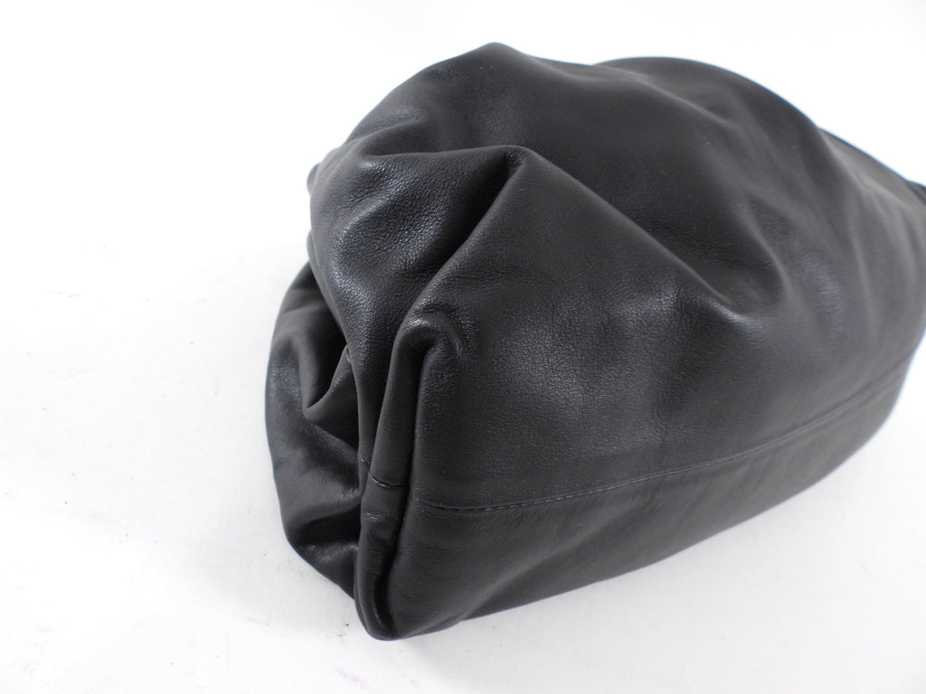 Bottega Veneta The Clutch Pouch Black Leather Bag