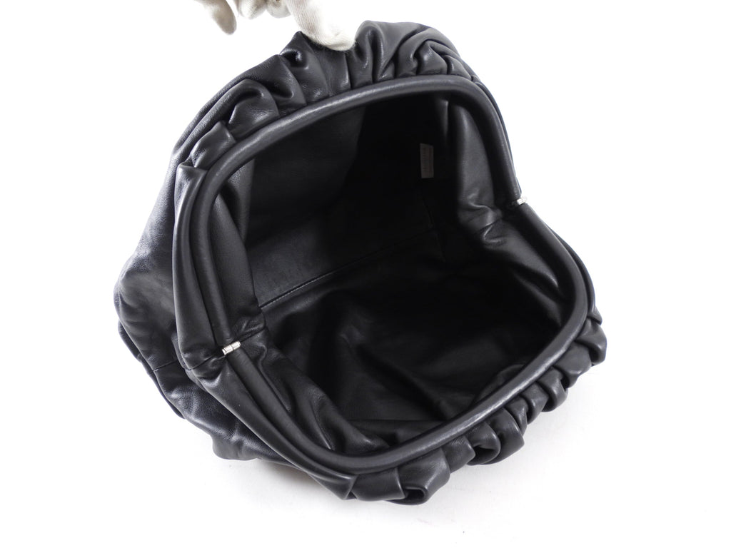 Bottega Veneta The Clutch Pouch Black Leather Bag