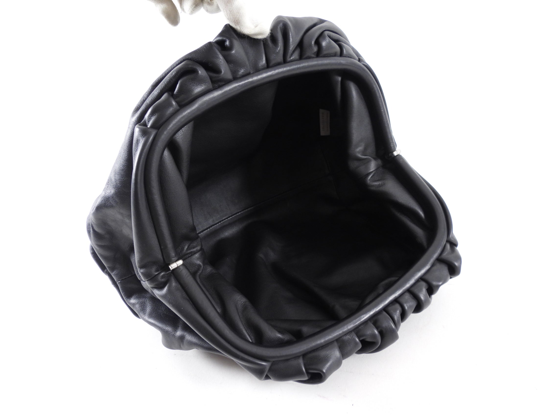 Bottega Veneta The Clutch Pouch Black Leather Bag