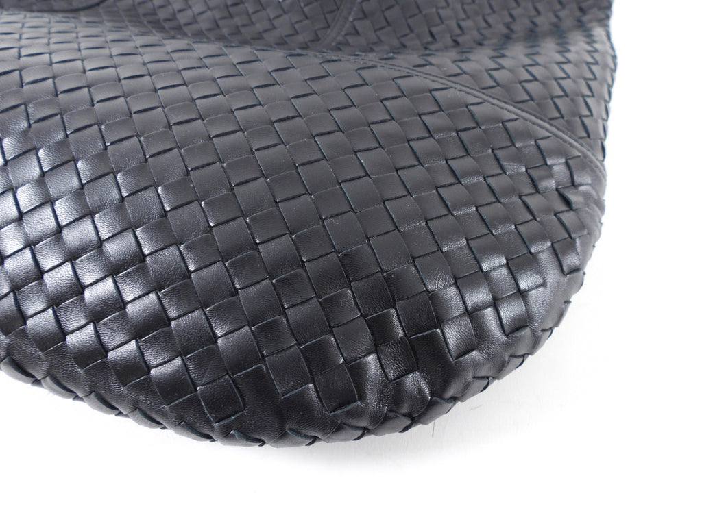 Bottega Veneta Black intrecciato Leather Large Tote Bag