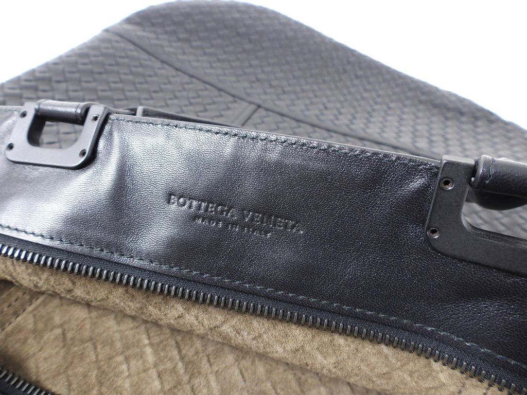 Bottega Veneta Black intrecciato Leather Large Tote Bag
