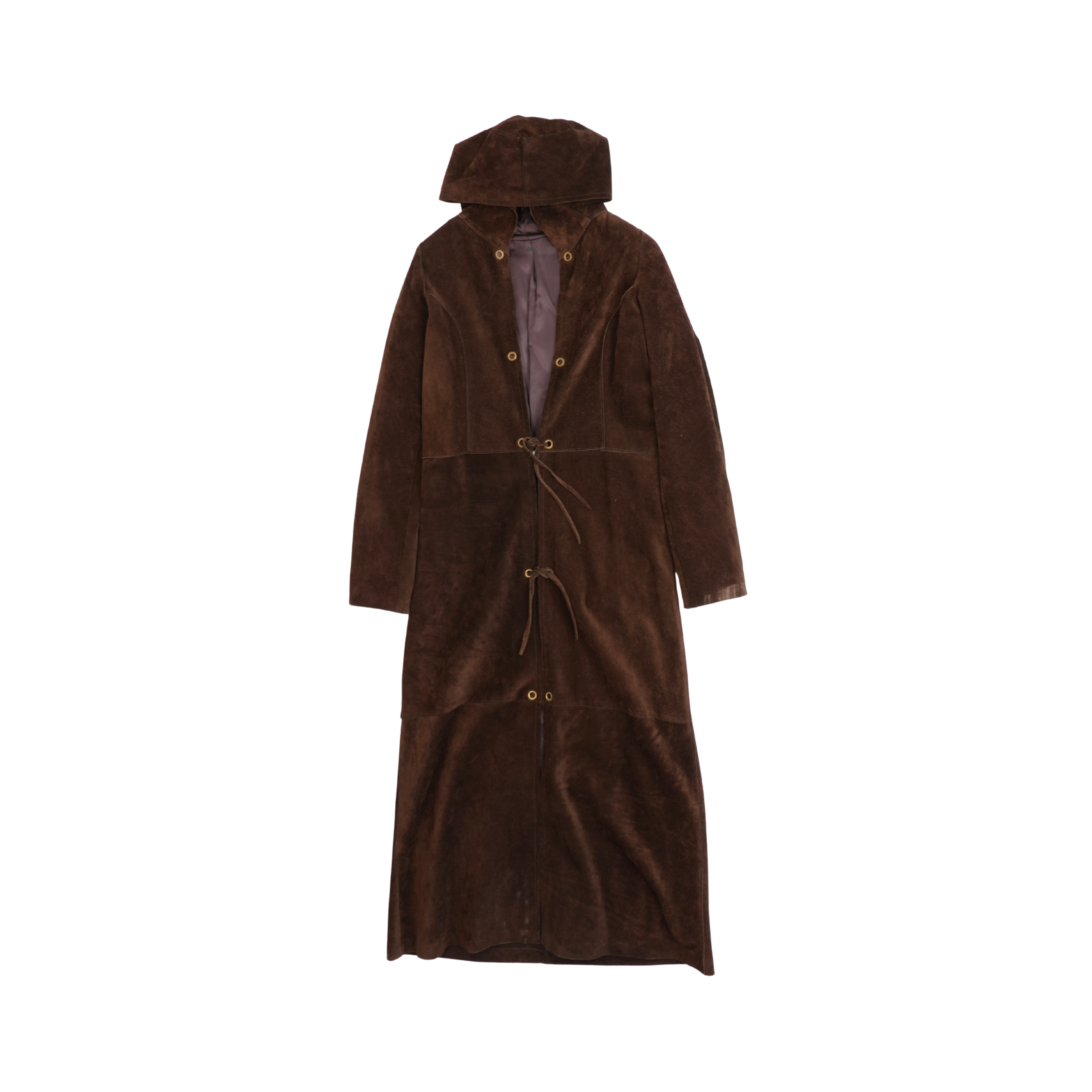 Vintage Suede Long Coat  - Women's S