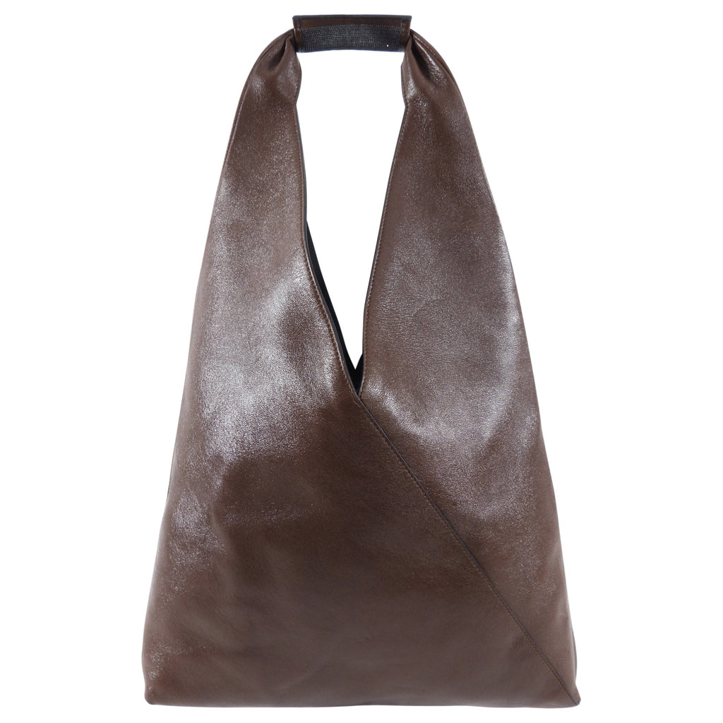 Brunello Cucinelli Brown Leather Monili Detail Shoulder Bag