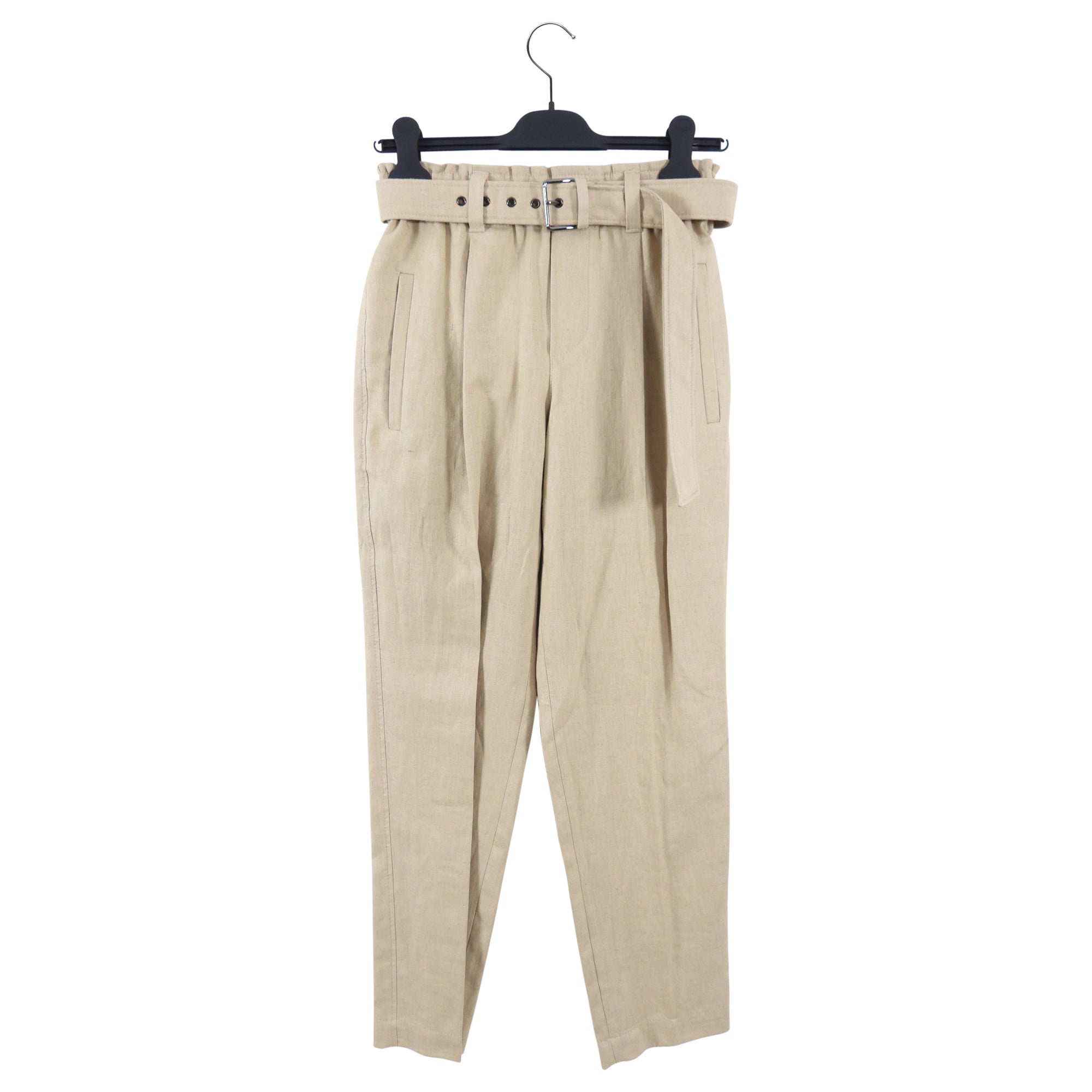 Brunello Cucinelli Natural Beige Linen Pants Suit - XS