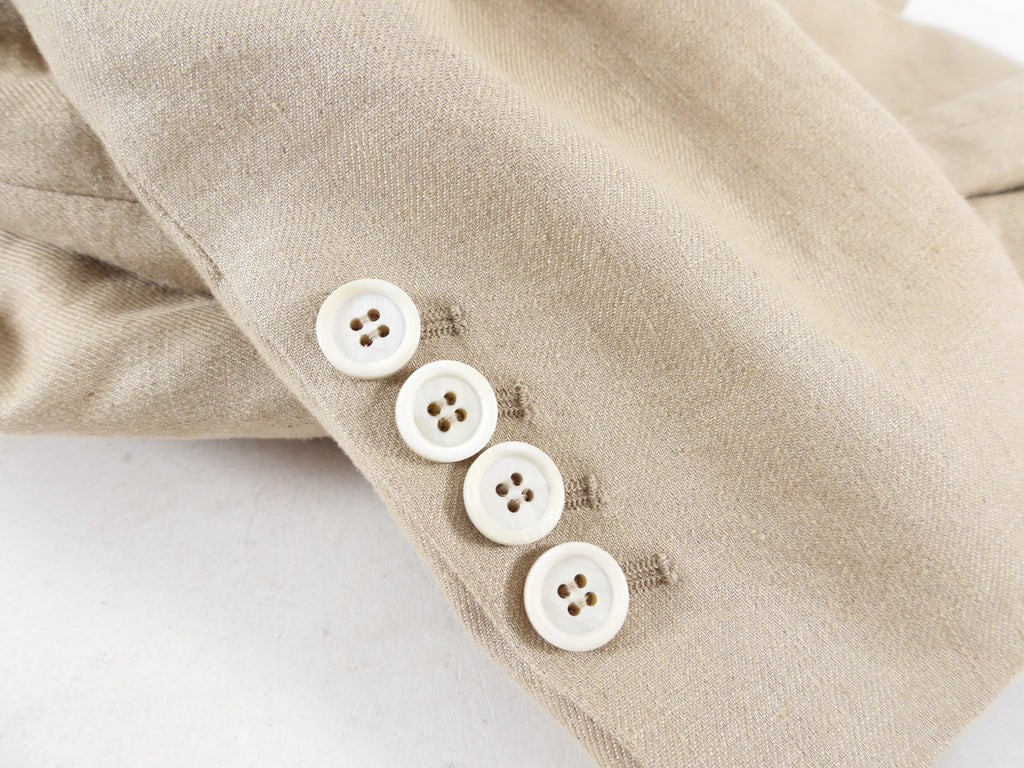 Brunello Cucinelli Natural Beige Linen Pants Suit - XS