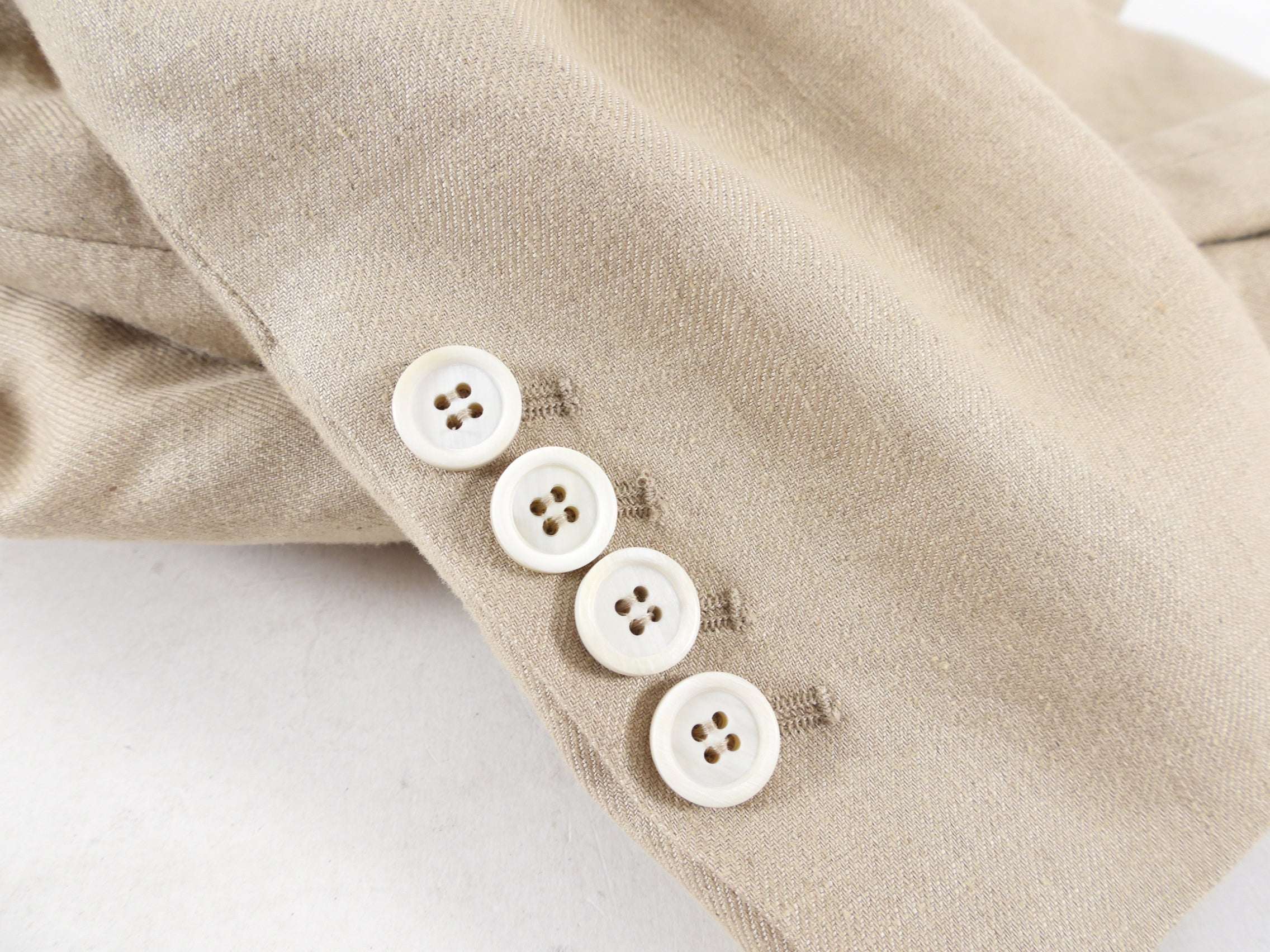 Brunello Cucinelli Natural Beige Linen Pants Suit - XS