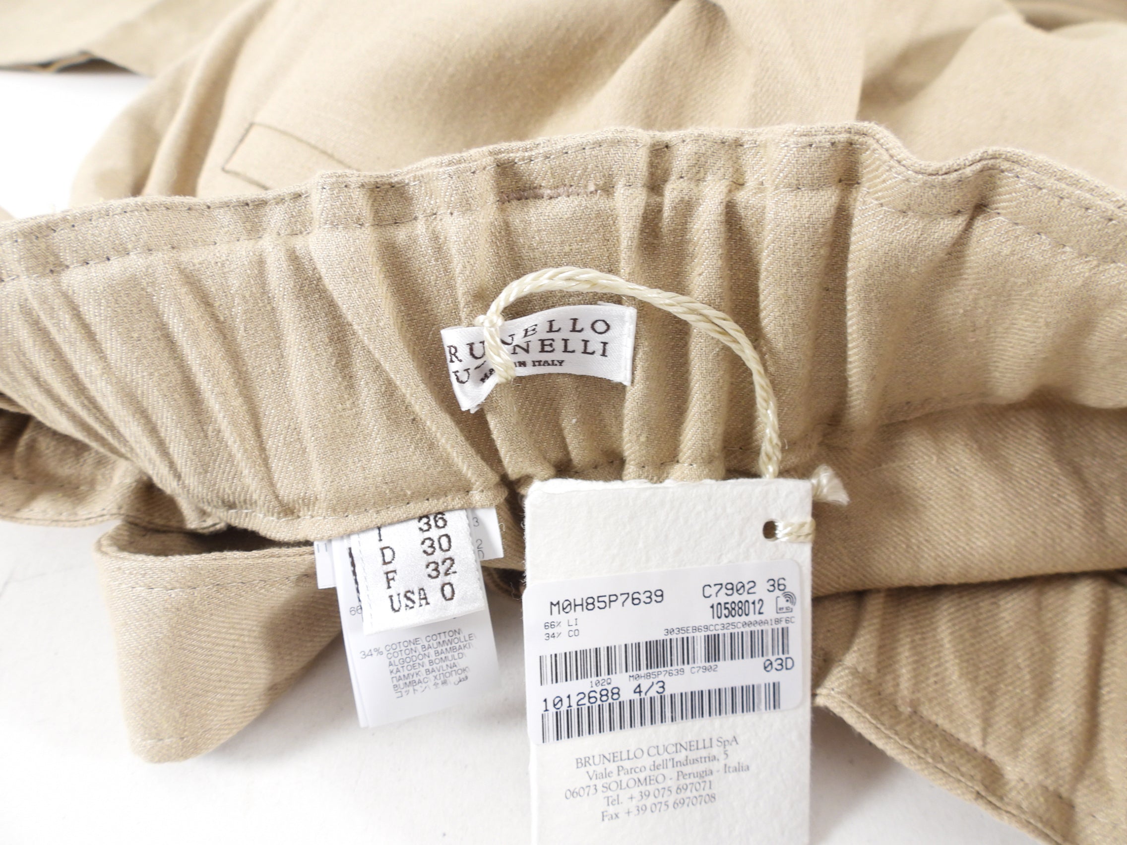 Brunello Cucinelli Natural Beige Linen Pants Suit - XS