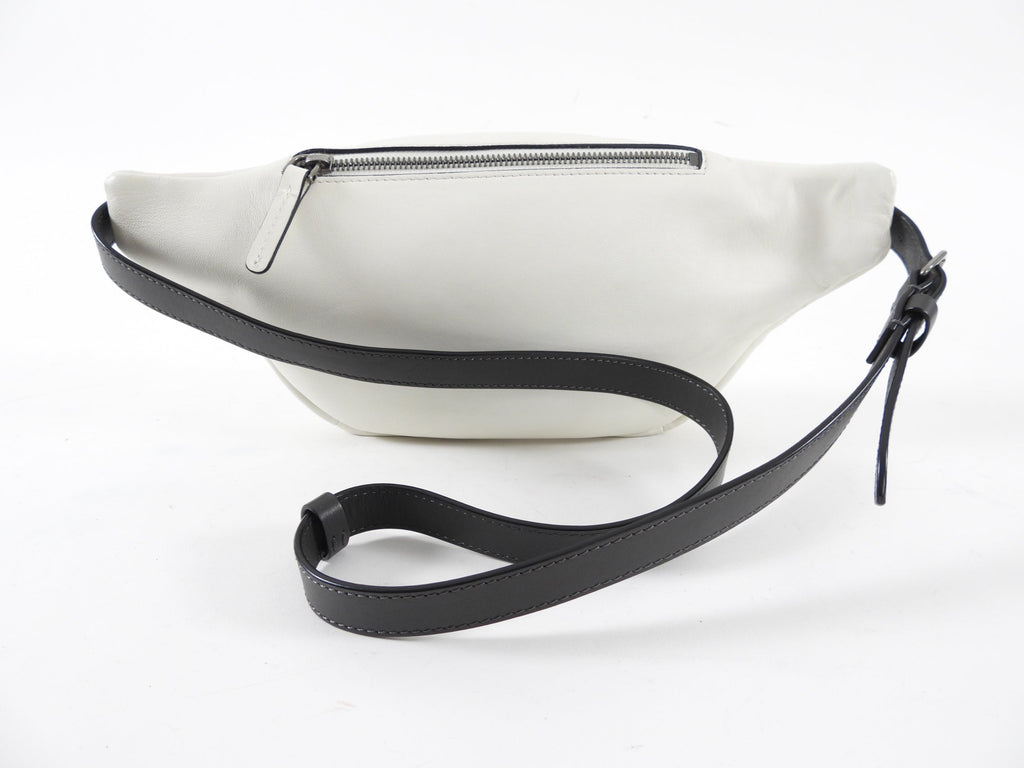 Brunello Cucinelli White Leather Monili Belt Bag