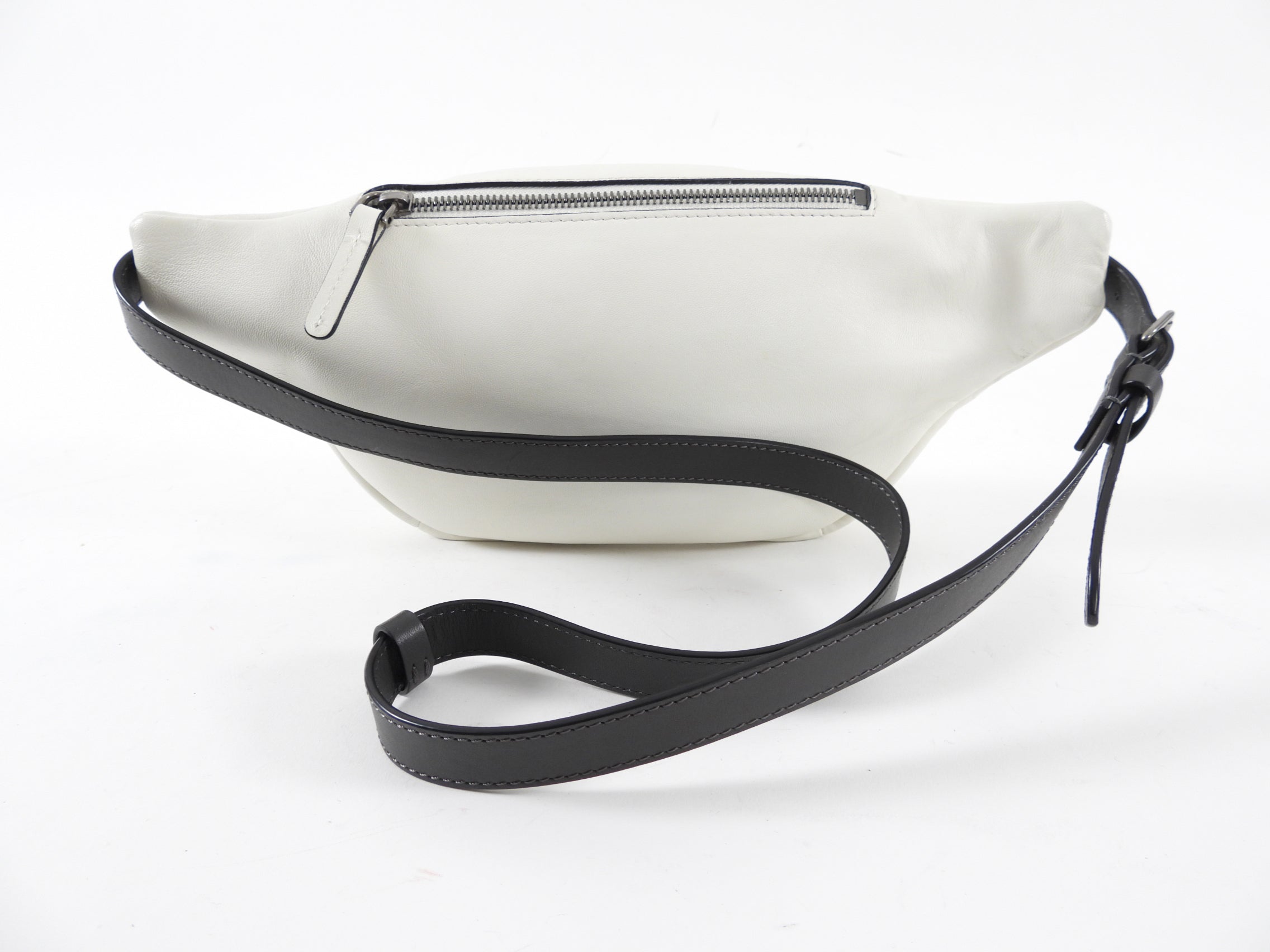 Brunello Cucinelli White Leather Monili Belt Bag