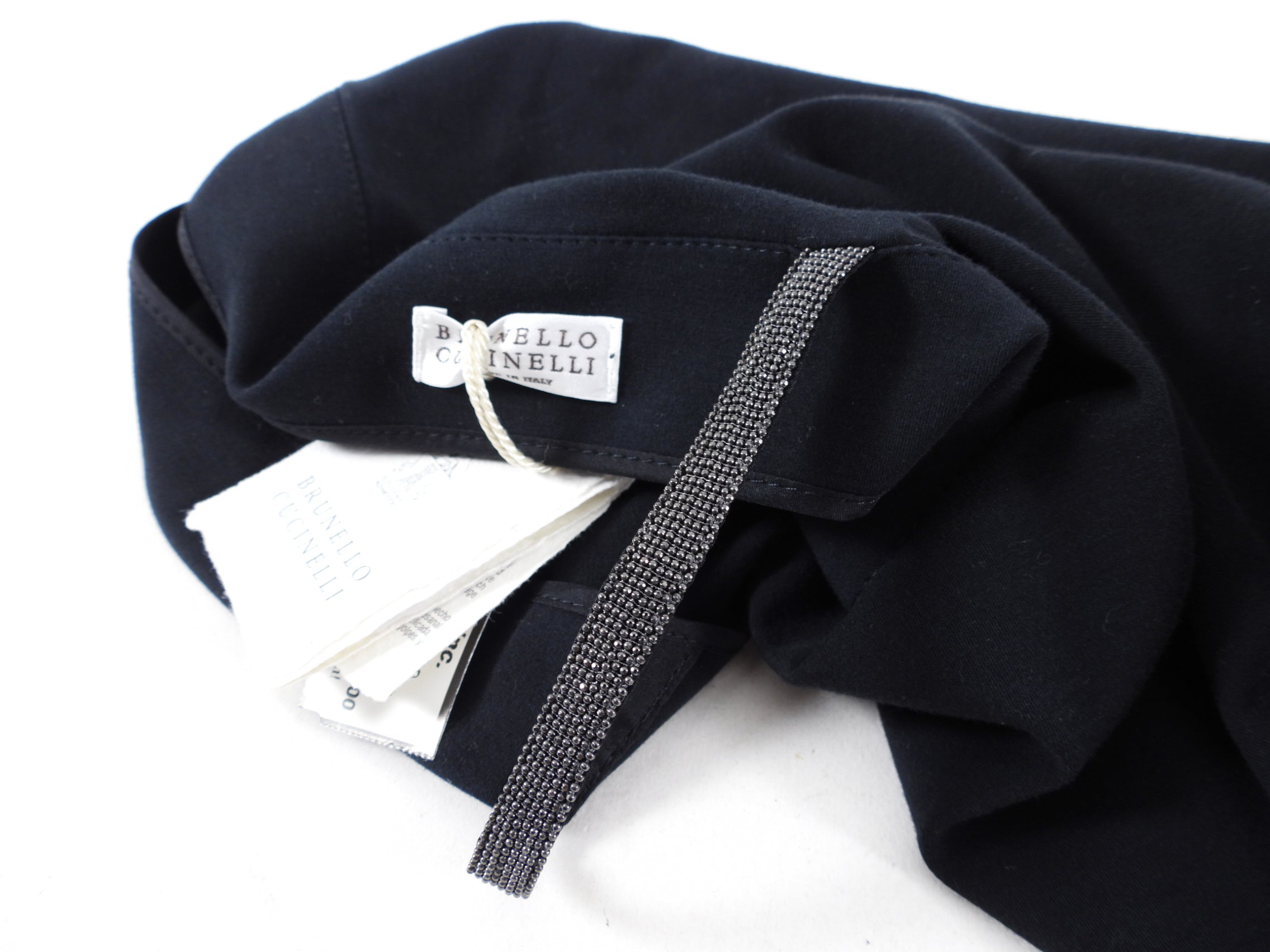 Brunello Cucinelli Black Jersey Monili Strap Detail Dress - XS