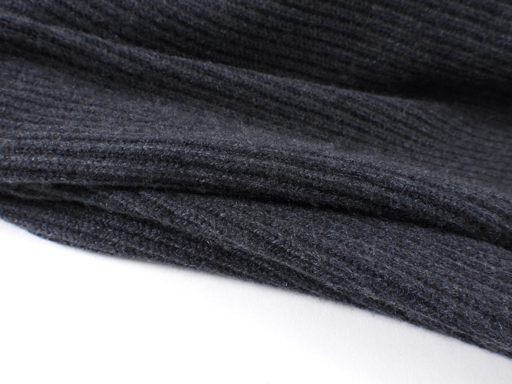 Brunello Cucinelli Charcoal Grey Cashmere Sweater with Monili Trim - M