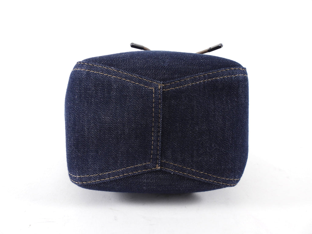 Brunello Cucinelli Small BC Duo Blue Denim Bucket Bag