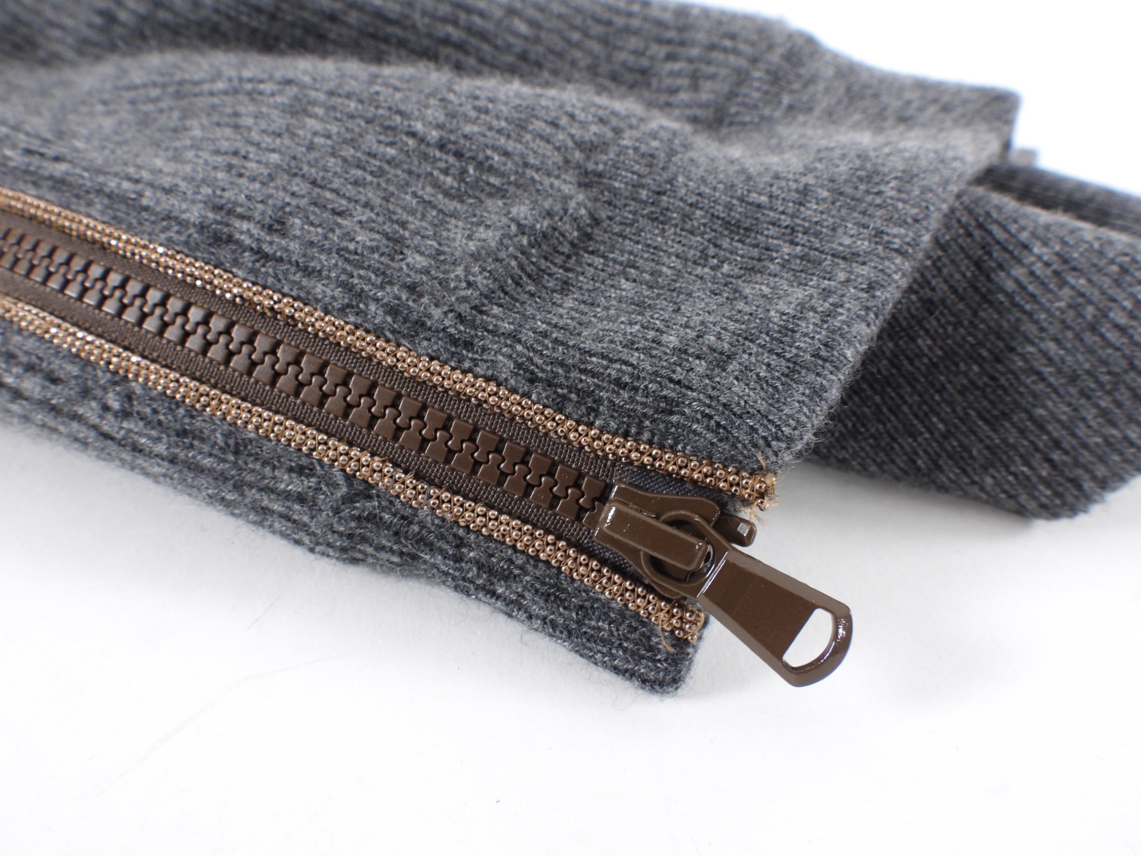 Brunello Cucinelli Grey Copper Monili Bead Hoodie Sweater - S