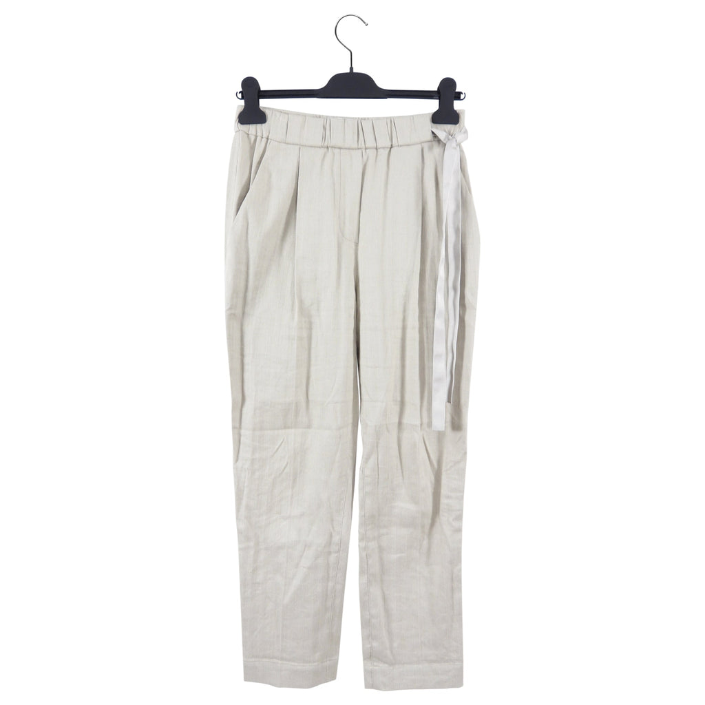 Brunello Cucinelli Natural Linen Pants Suit - USA 4