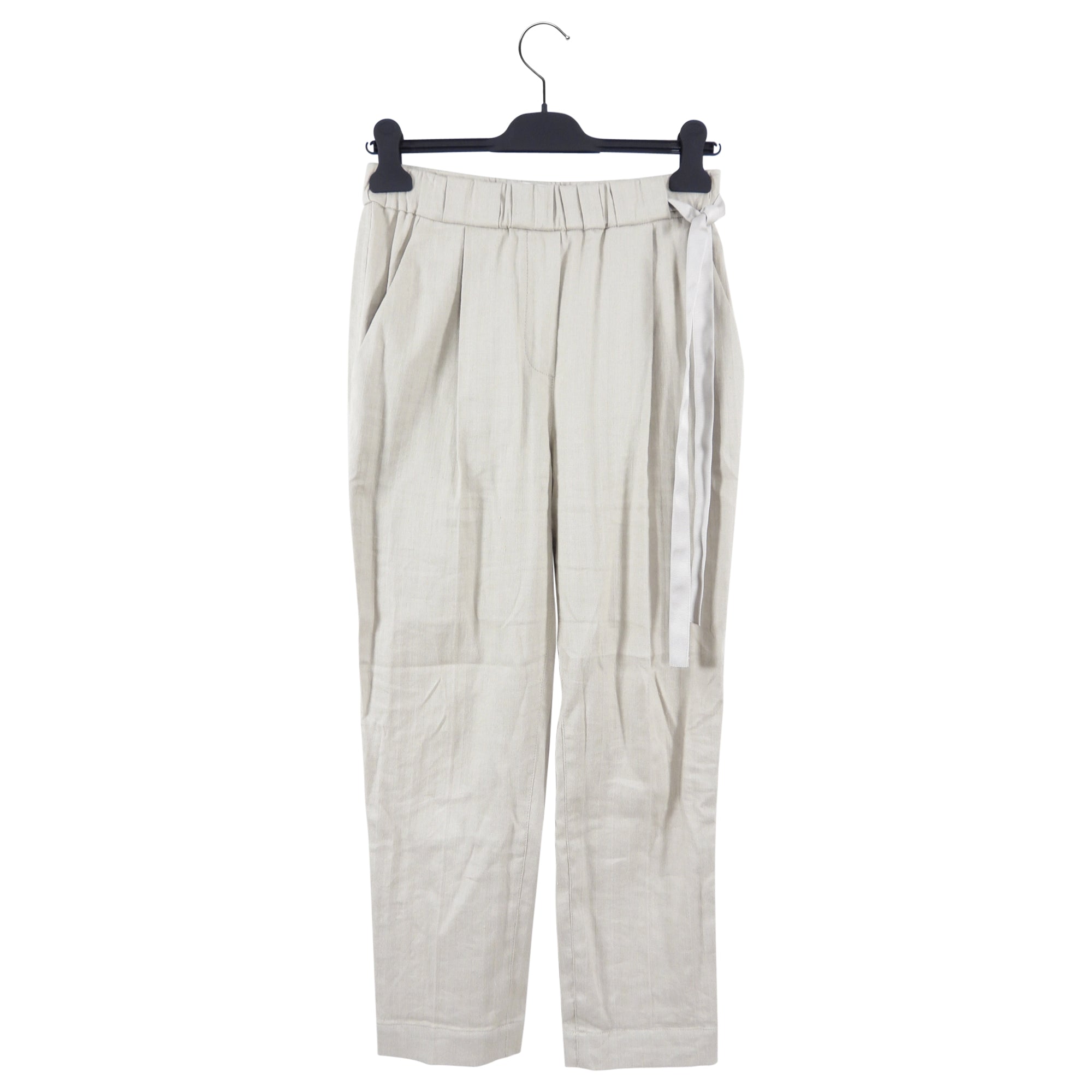 Brunello Cucinelli Natural Linen Pants Suit - USA 4