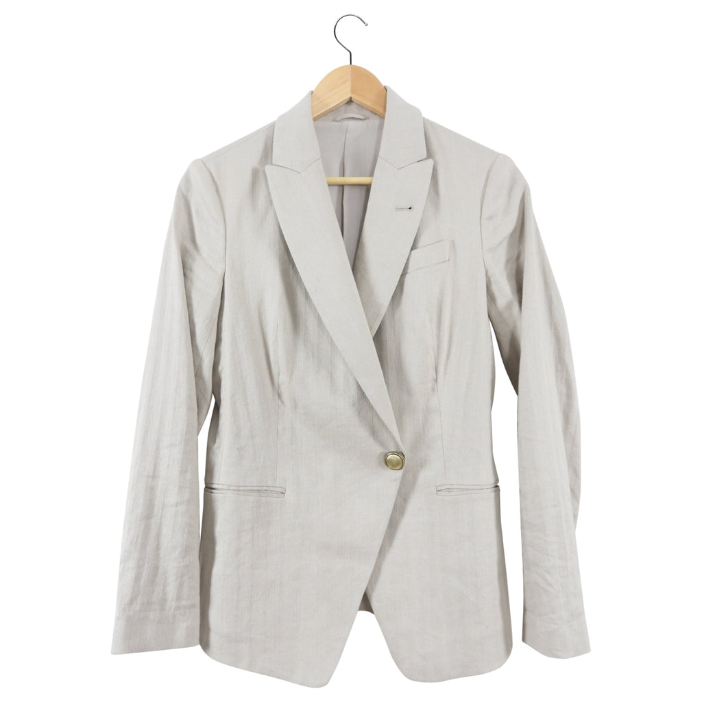 Brunello Cucinelli Natural Linen Pants Suit - USA 4