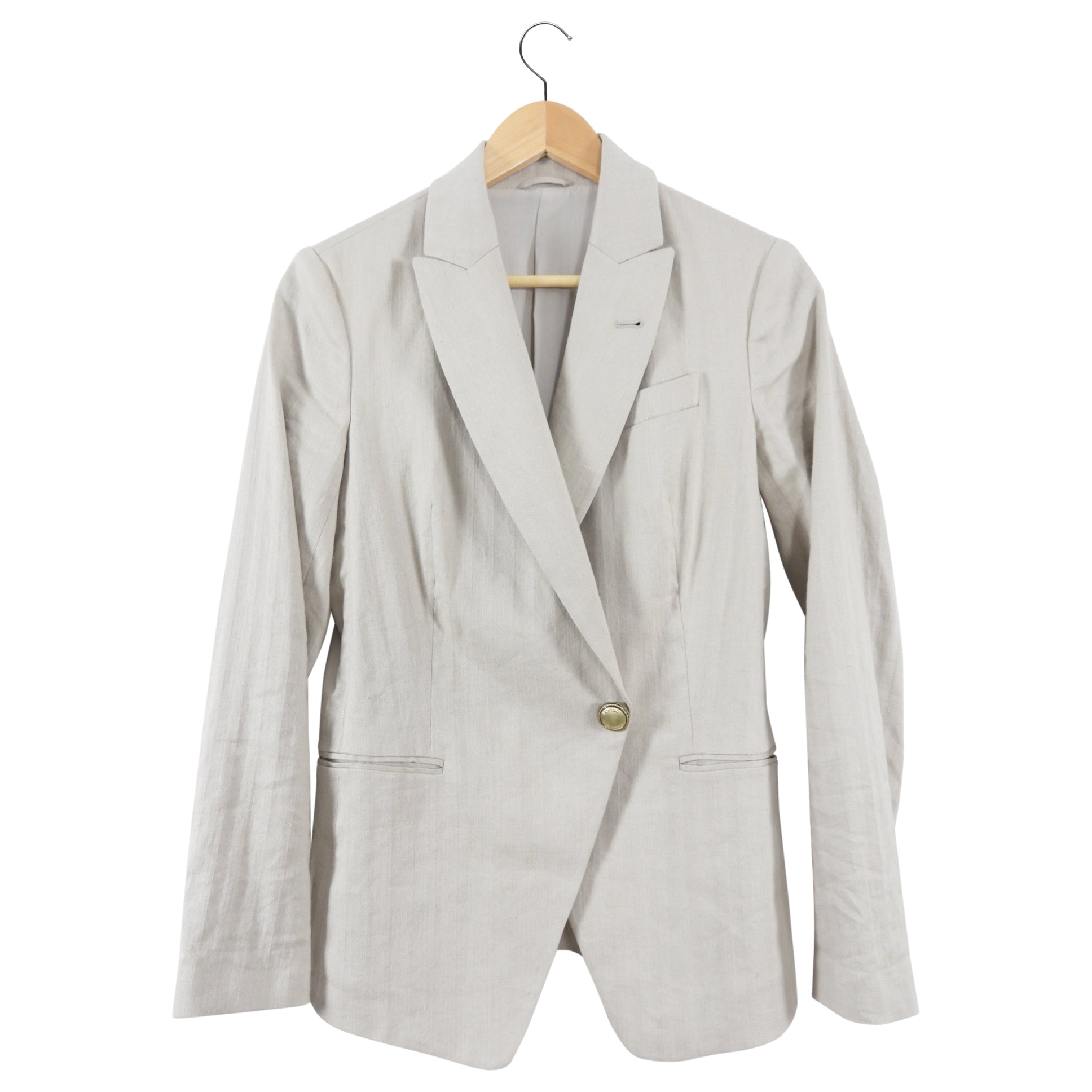 Brunello Cucinelli Natural Linen Pants Suit - USA 4